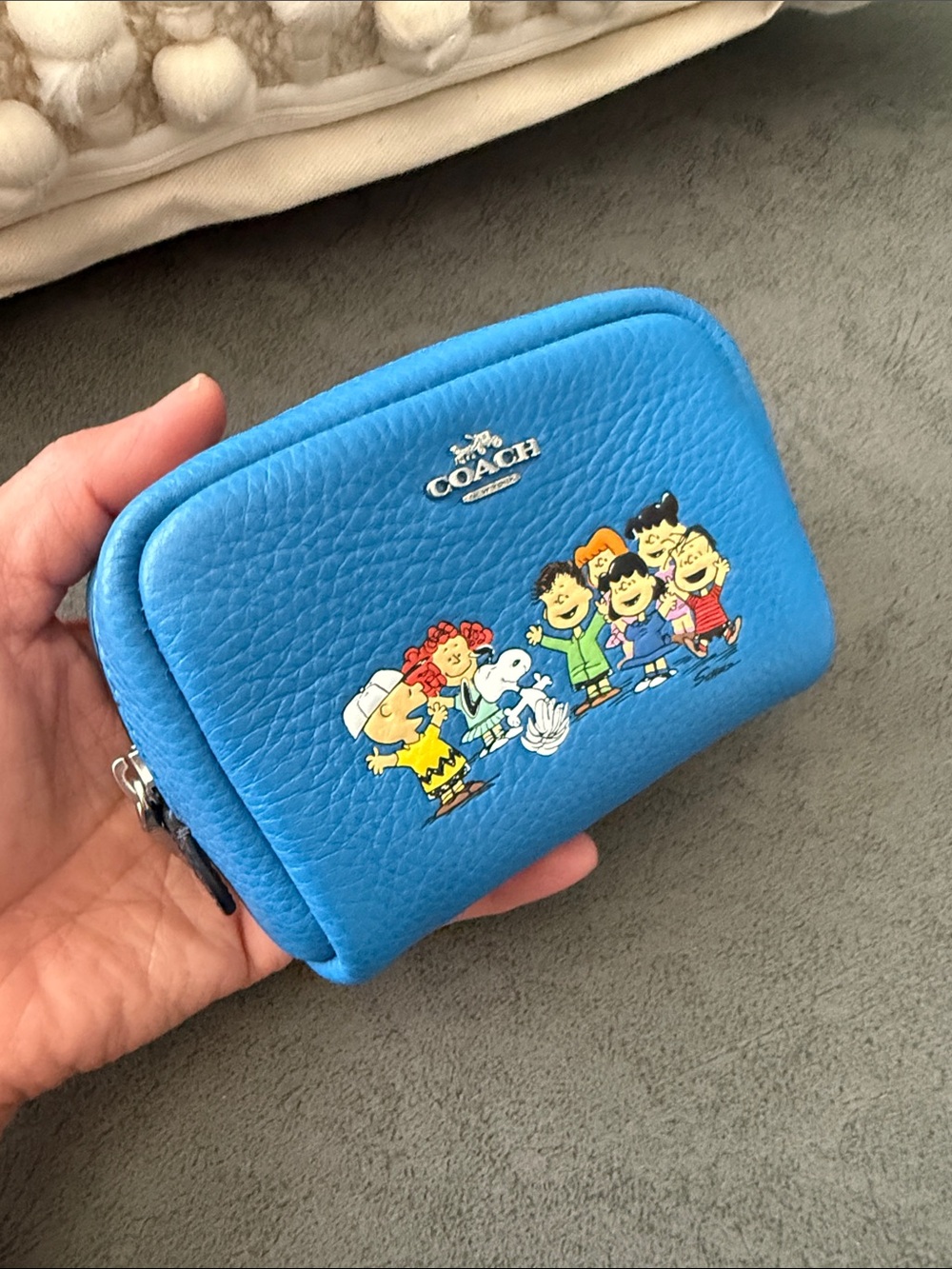 Coach Kids Blue Peanuts Mini Pouch - Picture 8 of 8
